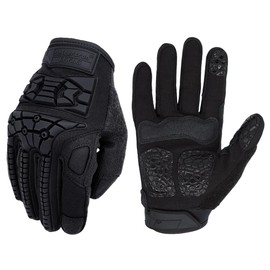 Seibertron T.F.F.I.G Gloves Full Finger Men's Tactical Military Flexible TPR Impact Protection for Battle Hunting Black L