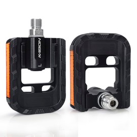 KABON Bicycle Pedal Foldable Non-Slip Bicycle Pedal Set with Reflectors Waterproof Bicycle Pedals Suitable for All Bicycle Types 9/16 Inch (Black)