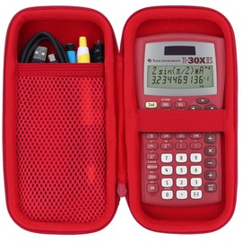 Lebakort Hard Carry Case Compatible with Texas Instruments TI-30XIIS TI-30XS TI-30Xa TI-36X Pro Scientific Calculator (Red Case)