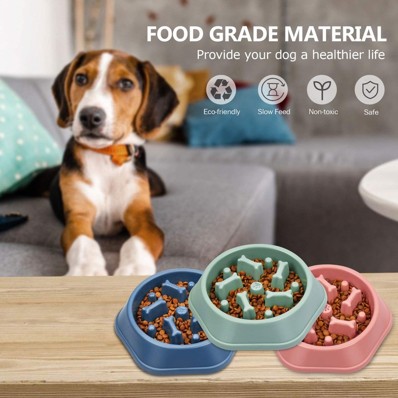 UPSKY Slow Feed Dog Bowl Anti-Choking Slower Eating Puzzle Bowl