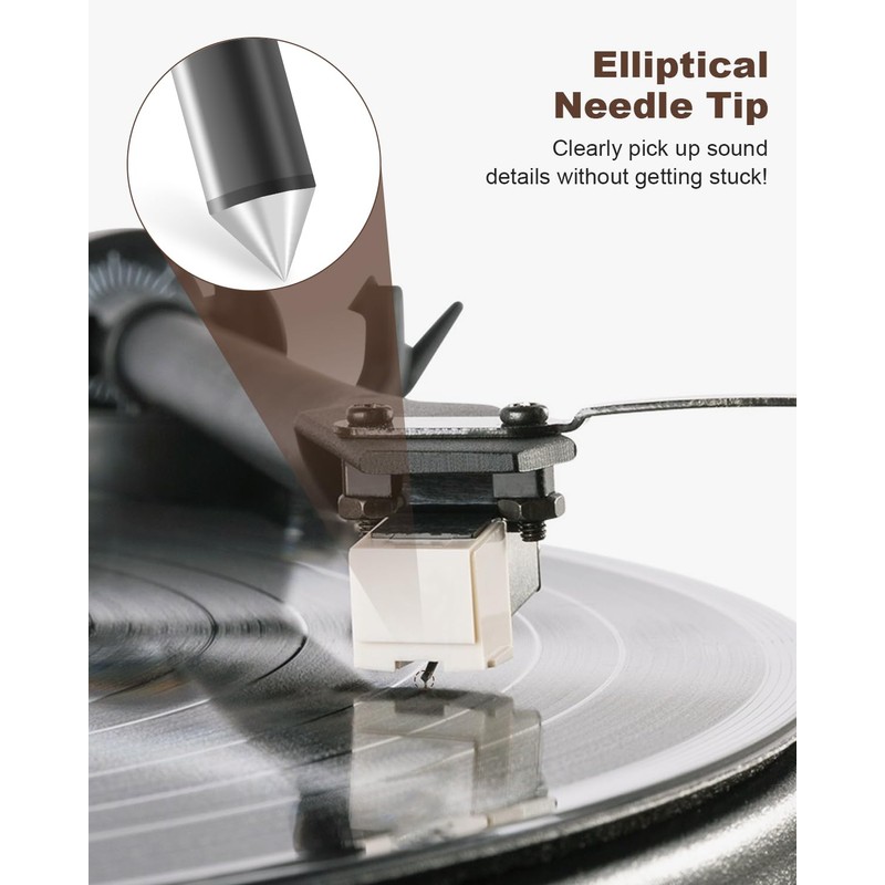 ATN3600L Replacement Stylus Fit for Audio-Technica Models AT-LP60X AT-LP60XBT AT-LP60XBT-USB