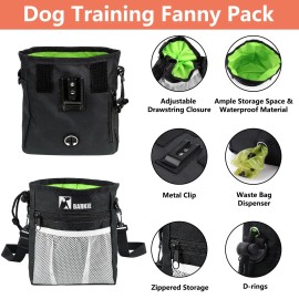 BARKIE Dog Training Kit - Treat Pouch, Pet Training Fanny Pack, 2 Puppy Train...
