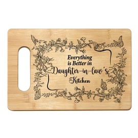ELMCH Daughter in Law Gifts Cutting Boards for Kitchen, Best Mother's Day Birthday Gifts for Daughter in Law Chopping Board, Gift for Daughters-in-Law Kitchen Decor Board
