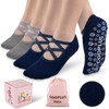 COOPLUS 4 Pairs Yoga Socks for Women Non Slip Grips