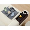 HNLISA Bamboo Couch Cup Holder Arm Tray，Foldable Couch Drink Holder