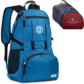 Mochila de viaje - Mochila ligera plegable para senderismo, gimnasio y avión, Azul (Tropical Blue), 35 liters, Mochilas Daypack