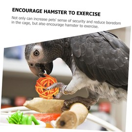 BUGUUYO 20pcs Rattan Chewing for Pets Hamster Treat Toy Parrot Bunny Chew Toys Fun Teething Digestion Aid for Parakeets Gerbils and Other Animals