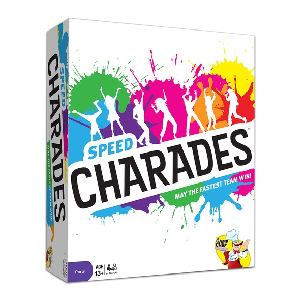 Charades Party Game – Speed Charades Board Game - Face-Paced Party Game - Includes 1400 Charades - Perfect for Groups and Family Game Nights