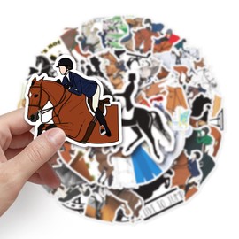 Horse Stickers for Laptop(50 Pcs),Gift for Kids Teens Adults Girl,Horse Riding Waterproof Stickers for Water Bottle,Vinyl Stickers for Scrapbook,Journal,Dairy,Skateboard