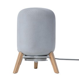 shinar Speaker Brackets Compatible with Homepod 2 Gen Speaker Stands (2023 Released) Adjustable Table Mount Bracket with Integrated Cable Management Better Sound (White)