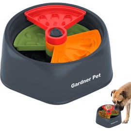 Gardner Pet Slow Feeder Dog Bowl for Medium/Large Dogs,Anti Choke Slow Eating Dog Bowl,Interactive Detachable Puzzle Insert,with Suction Cup,Freeze-Friendly Design,BPA-Free (M)