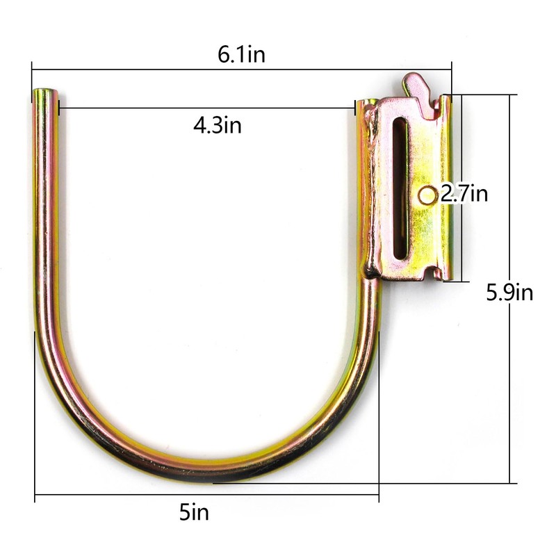 Zhupoub 8 Pack E-Track J Hooks, Heavy Duty Accessories for