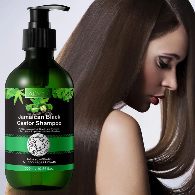 Shampoo Con Aceite De Recino Negro Jamaicano Con Biotina