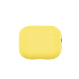 Funda de carga para AirPods Pro de 2ª generación, funda de silicona suave, compatible con Airpods Pro 2, funda ultrafina de 1,5 mm de grosor, funda protectora frontal LED visible (amarillo)