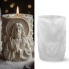 Molde de vela de Jesús en 3D, moldes de silicona