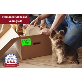 Colour Coding Labels in 15 Colors - Rectangular Assorted Colored Label Stickers 3x2-60 Pack by Royal Green