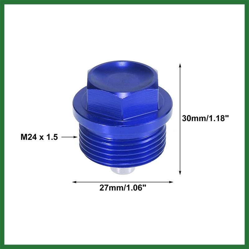 Motoforti 1 Set M24 x 1.5 Magnetic Oil Drain Plug
