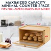 Culinary Couture Bamboo Bread Box for Kitchen Countertop - Large