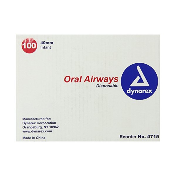 Dynarex Infant Oral Airway, 40 mm Size, 100 Count
