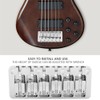 1 PC 6 String Bass Fixed Hardtail Bridge with Adjustable
