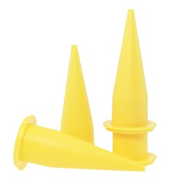MTQY 4PCS Yellow Sausage Caulking Gun Nozzle Kit Caulking Nozzle Applicator Straight Tip Caulking Extension Nozzle Suitable for Sealing Cracks and Filling Joint and Bonding Material