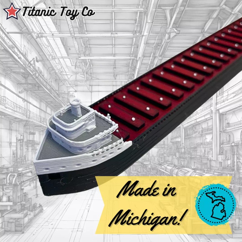 William Clay Ford Model Ship 1 Ft Long Assembled Great