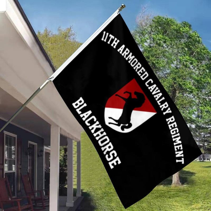 11th Armored Calvary Regiment Flag Blackhorse Flag Banner 3x5Feet Outdoor