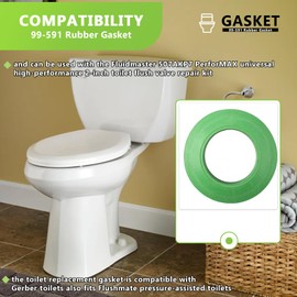 99-591 toilet Tank to Bowl Gaske fit for Gerber toilet,gerber toilet bowl replacement gasket,fit for ultra flush 28-380/384/385/790 tank,21-752 and 21-372 Bowl and others,replace 99-582/99-537 - 1PCS