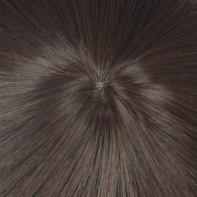 VGbeaty Men Short Straight Brown Wig Bob 60s 70s retro
