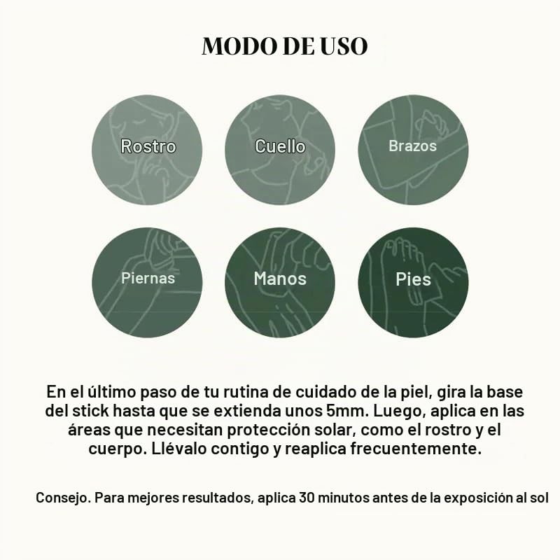 MIXSOON Bean Sunstick – Barra Solar Facial Ligera con Extracto