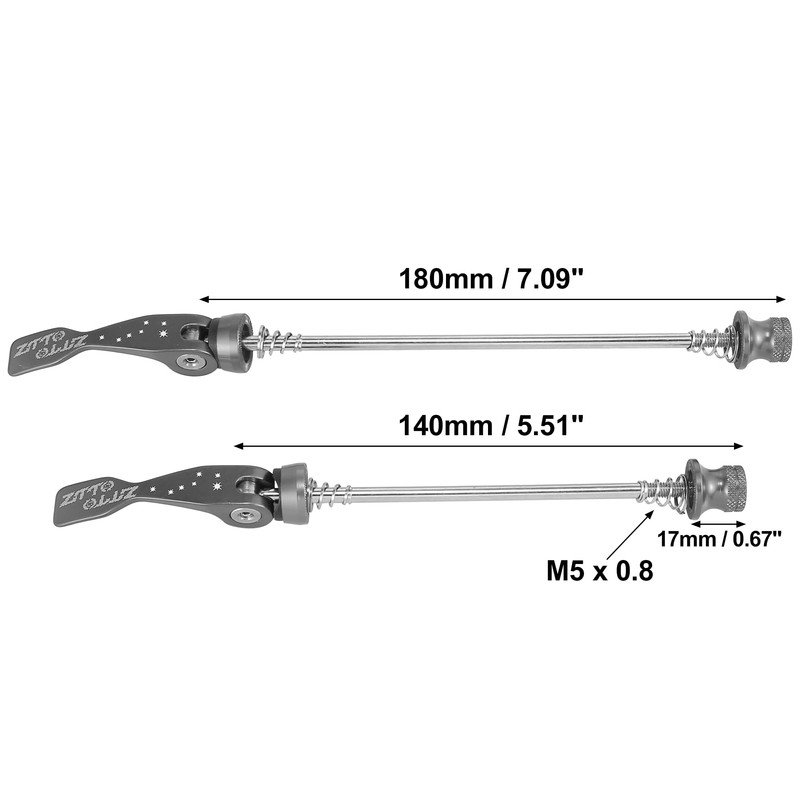 X AUTOHAUX 2pcs Bicycle Mountain Bike Wheel Front Rear Quick