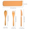 Noewmub Plastic Cutlery Reusable Set, 1 Set Travel Cutlery with