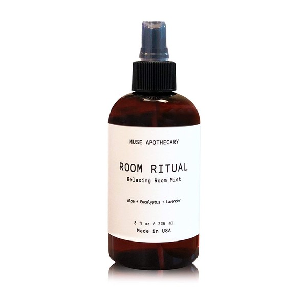 Muse Bath Apothecary Room Ritual - Aromatic and Relaxing Room Mist, 8 oz, Infused with Natural Essential Oils - Aloe + Eucalyptus + Lavender