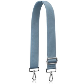 Allzedream Handbag Strap Adjustable Replacement Shoulder Bags Wide Bag Straps (Light Blue/Silver Hardware)