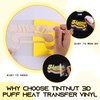 Tintnut 3D Flock Film Plotter Film Textile, Yellow Foam Iron-On