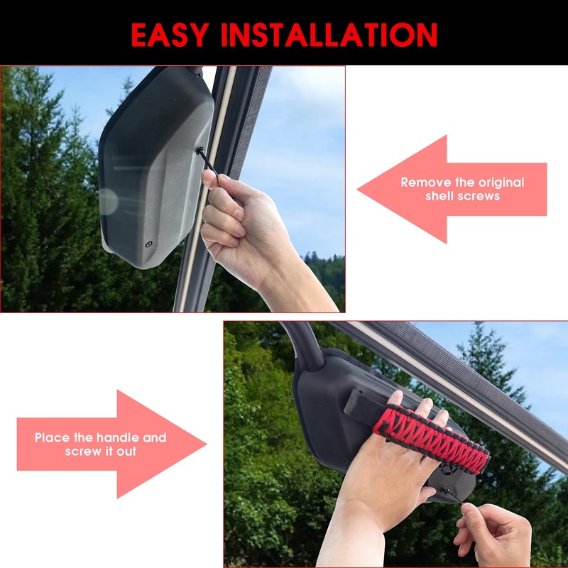 BESTAOO Rear Window Grab Handle for 2018-2024 2025 2026 Jeep