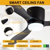 GESUM Ceiling Fan with Light, 42" Low Profile Ceiling Fan
