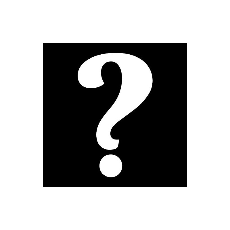 EvolveFISH Question Mark Weatherproof Vinyl Decal - [White][5"]