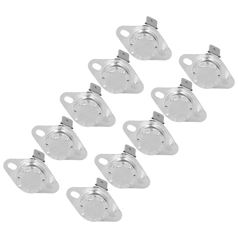 10Pcs Thermostat Thermal Switch Manual Hand Reset Bimetallic Chip Temperature
