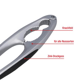 EUROHOME Nutcracker with High-Quality Coating - Walnut Cracker for All Nuts - Sturdy Hazelnut Cracker 15.5 cm for Easy Cracking - Bowl Cracker for the Kitchen