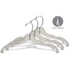 Extra Strong Clear Plastic Top Hanger with Notches and Swivel