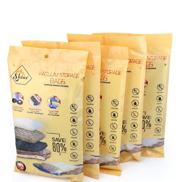 Vacuum Storage Bags With Double Zipper & Turbo Valve -