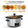 Sunvivi 4QT Programmable Slow Cooker with Locking Lid, Removable Ceramic