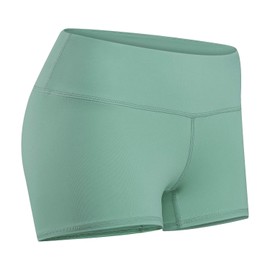 Tough Mode - Pantalones cortos de compresión para mujer, 3 pulgadas, para entrenamiento atlético, voleibol, correr, WOD, Verde (Ash Green), M