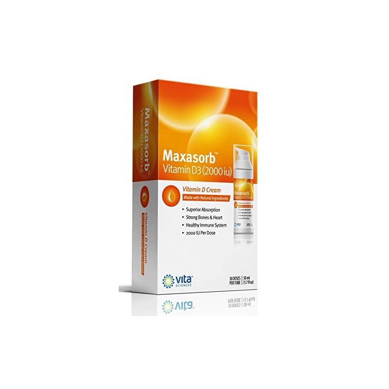 Vita Sciences Vitamin D3 Skin Cream - 2000IU Maxasorb D3