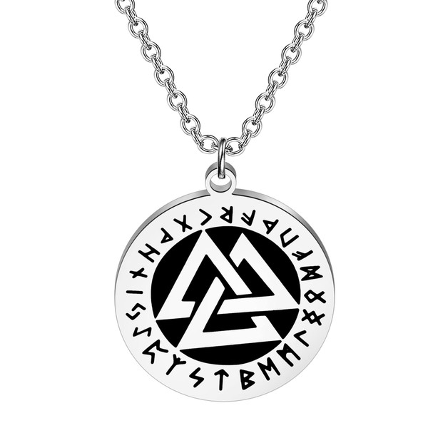 CENWA Viking Necklace Norse Viking Symbol Pendant Jewelry Stainless Steel