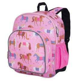 Wildkin 12 Inch Backpack Bundle with Microfiber Nap Mat (Horses)