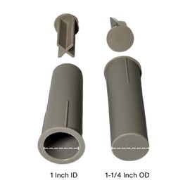 ALLSAFE Pool Fence Deck Sleeves & Plugs for 1 Inch Pole Fence (Putty)