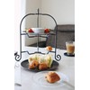 青芳 CASUAL PRODUCT ドルチェ フォールダブルケーキスタンド2段 BK 018169 ブラック アフタヌーンティースタンド cakestand
