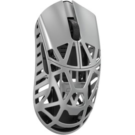 WLMOUSE Beast X Mini Pro Ultra-Light 34g Magnesium Gaming Mouse, PAW3950 HS Sensor, 8K Polling Rate, 30000 DPI,OM & TTC Switches, Customizable Side Panels.(Silver(TTC Switch-Side Slits))